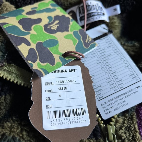 A Bathing Ape - 1st Camo Boa Wide Full Zip Hoodie Mens Style - Picture 4 of 16